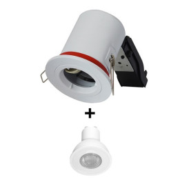 Miidex - Kit spot encastré BBC Fixe blanc 7W - 3000K - NON dimmable - Réf. : 7718 + 100557