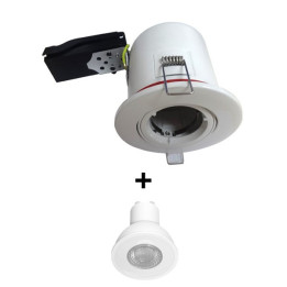Miidex - Kit spot encastré BBC Orientable blanc 7W - 3000K - NON dimmable - Réf. : 7719 + 100557