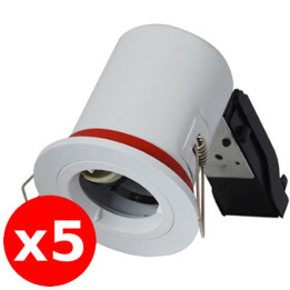 Miidex - Support Spot Fixe - étanche à l'air - Blanc - D.88mm - BBC - Réf. : 7718x5