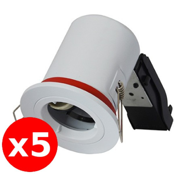 Miidex - Support Spot Fixe - étanche à l'air - Blanc - D.88mm - BBC - Réf. : 7718x5