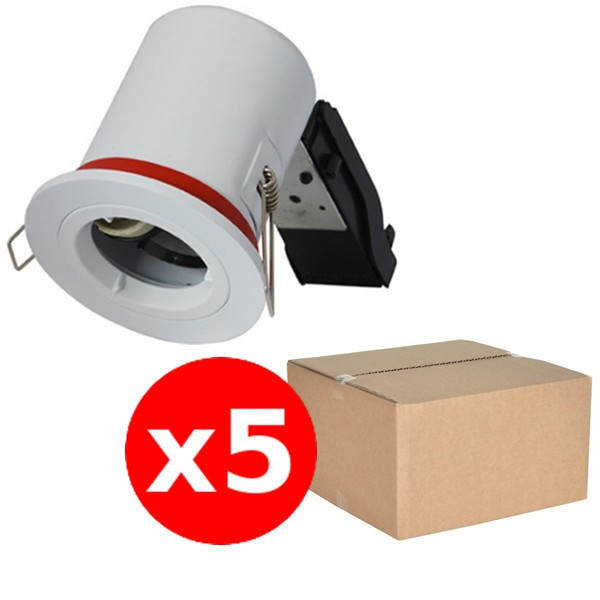 Miidex - Support Spot Fixe - étanche à l'air - Blanc - D.88mm - BBC - Réf. : 7718x5