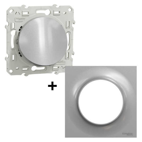 Schneider - Odace 2011  - Sortie de câble Aluminium Complète - Fixation VIS - Réf. : S530662+S520702E