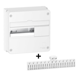 Schneider - Resi9 XE- Coffret de 1 Rangées de 13 Modules + Peignes PH+N avec Connecteur - Réf. : R9H13401+R9EXHC13