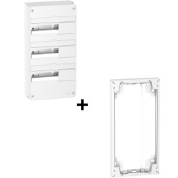 Schneider - Resi9 - Coffret 3 Rangées de 13Modules + Rehausse - Réf. : R9H13403+R9H10760