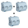Digital Electric - LOT de 3 Prises modulaire double  2P+T 16A 250V - Réf. : 04564x3