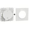 Schneider - Odace 2011 - Commande VMC + Plaque - Blanc - Ref. : S520233 + S520702