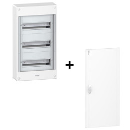 Schneider - PRAGMA - Coffret électrique 3 Rangées de 13 Modules + Porte Opaque - Réf. : PRA13653+PRA16313