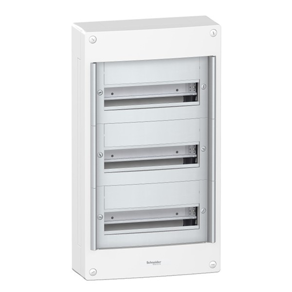 Schneider - PRAGMA - Coffret électrique 3 Rangées de 13 Modules + Porte Opaque - Réf. : PRA13653+PRA16313