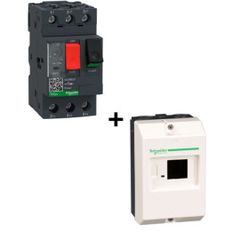 Schneider - Disjoncteur moteur 1,6A-2,5A + Coffret Plastique - Réf. : GV2ME07+GV2MC01