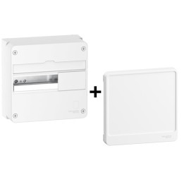 Schneider - Resi9 - Coffret 1 Rangées de 13 Modules + Porte - Réf. : R9H13401+R9H13421