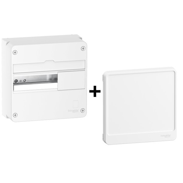 Schneider - Resi9 - Coffret 1 Rangées de 13 Modules + Porte - Réf. : R9H13401+R9H13421