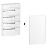 Schneider - Resi9 - Coffret 4 Rangées de 18 Modules + Porte Blanche - Réf. : R9H18404+R9H18424