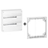Schneider - Resi9 - Coffret 2 Rangées de 18 Modules + Rehausse - Réf. : R9H18402+R9H18759