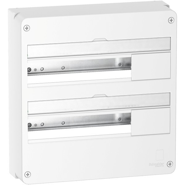 Schneider - Resi9 - Coffret 2 Rangées de 18 Modules + Rehausse - Réf. : R9H18402+R9H18759