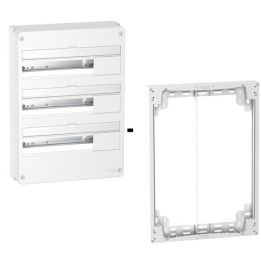 Schneider - Resi9 - Coffret 3 Rangées de 18 Modules + Rehausse - Réf.:  R9H18403+R9H18760