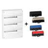 Schneider - Resi9 - Coffret 3 Rangées de 18 Modules + Borniers 3 Phases + 1 Neutre - Réf. : R9H18403+R9H13411P
