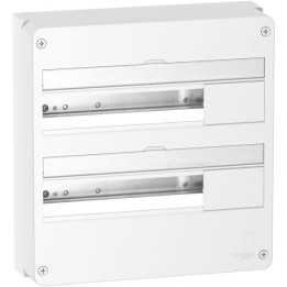 Schneider - Resi9 - Coffret 2 Rangées de 18 Modules + Borniers 3 Phases + 1 Neutre - Réf. : R9H18402+R9H13411P