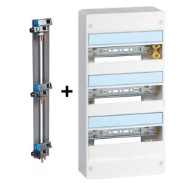 Legrand - Drivia - Coffret 3 rangées - 13 modules + Peigne vertical - Ref. : 401213+405001