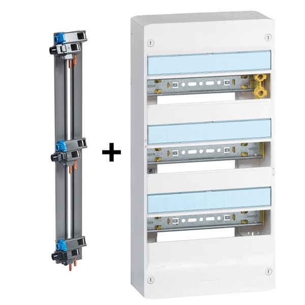 Legrand - Drivia - Coffret 3 rangées - 13 modules + Peigne vertical - Ref. : 401213+405001