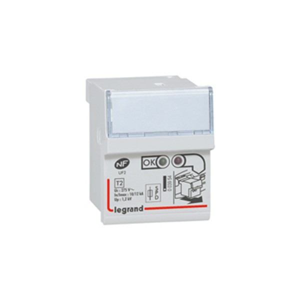 Legrand - Parafoudre bipolaire - Type 2 LEXIC avec protection intégrée + Cartouche de rechange - Réf. : 003951+003954