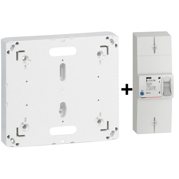 Legrand - Disjoncteur de branchement EDF 60A Sélectif + Platine - Réf. : 401006+401191