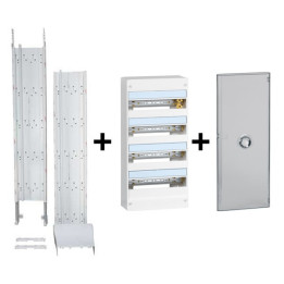 Legrand - Drivia - Kit GTL 13M Complet + Tableau 4 Rangées de 13 modules + Porte Transparente - Réf. : 030037+401214+401344