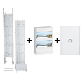 Legrand - Drivia - Kit GTL 13M Complet + Tableau 2 Rangées de 13 Modules + Porte - Réf. : 030037+401212+401332