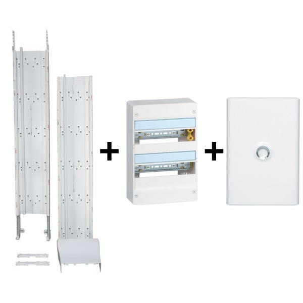 Legrand - Drivia - Kit GTL 13M Complet + Tableau 2 Rangées de 13 Modules + Porte - Réf. : 030037+401212+401332