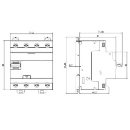 Legrand - Inter diff DX3 - ID 4P 63A - 30mA - type A - Réf : 411676