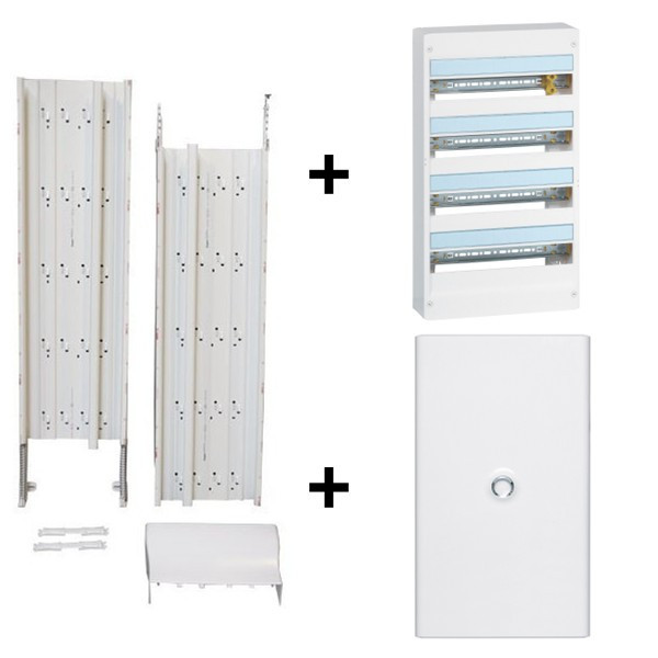Legrand - Kit GTL 18M + Tableau 4 Rangée de 18 Modules + Porte blanche - Réf. : 030067+401224+401234
