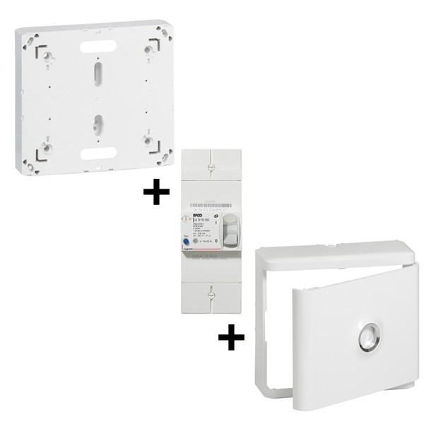 Legrand - Disjoncteur de branchement EDF + Platine + Habillage avec Porte - Réf. :  401000+401191+401185
