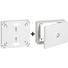 Legrand - Platine pour Disjoncteur branchement Seul + Habillage 18 Modules avec Porte - Réf. : 401191+401189