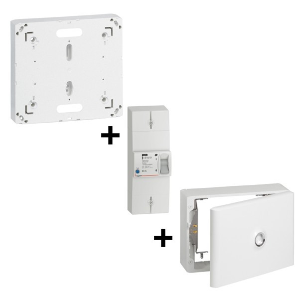 Legrand - Disjoncteur de branchement EDF + Platine + Habillage 18 Modules Avec Porte - Réf. : 401051+401191+401189