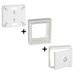 Legrand - Platine Disjoncteur branchement EDF + Rehausse + Habillage 13Modules avec Porte Blanche - Réf. : 401380+401191+401185