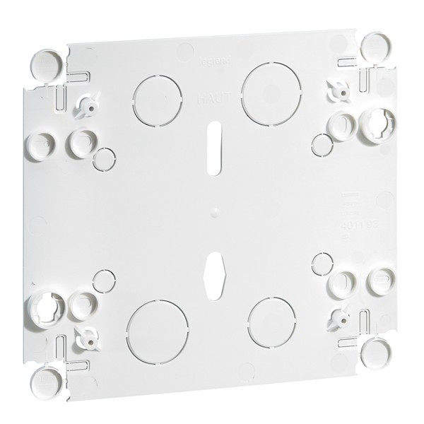 Legrand - Platine pour Disjoncteur branchement EDF + Réhausse + Plaque de Fond Isolant - Réf. : 401191+401193+401380