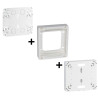 Legrand - Platine pour Disjoncteur branchement EDF + Réhausse + Plaque de Fond Isolant - Réf. : 401191+401193+401380