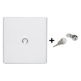 Legrand - Drivia - Porte Blanche + Serrure - 18 Modules - 2 Rangées - Ref. : 401232+401391