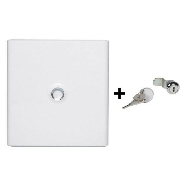 Legrand - Drivia - Porte Blanche + Serrure - 18 Modules - 2 Rangées - Ref. : 401232+401391