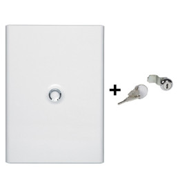 Legrand - DRIVIA - Porte Blanche + Serrure - 18 Modules - 3 Rangées - Ref. : 401233+401391