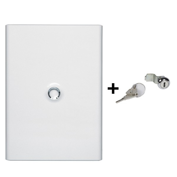 Legrand - DRIVIA - Porte Blanche + Serrure - 18 Modules - 3 Rangées - Ref. : 401233+401391