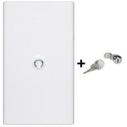 Legrand - Drivia - Porte Blanche + Serrure - 18 Modules - 4 Rangées - Ref. : 401234+401391