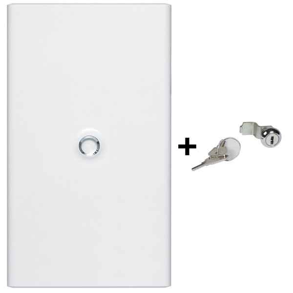 Legrand - Drivia - Porte Blanche + Serrure - 18 Modules - 4 Rangées - Ref. : 401234+401391