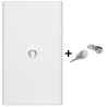 Legrand - Drivia - Porte Blanche + Serrure - 18 Modules - 4 Rangées - Ref. : 401234+401391