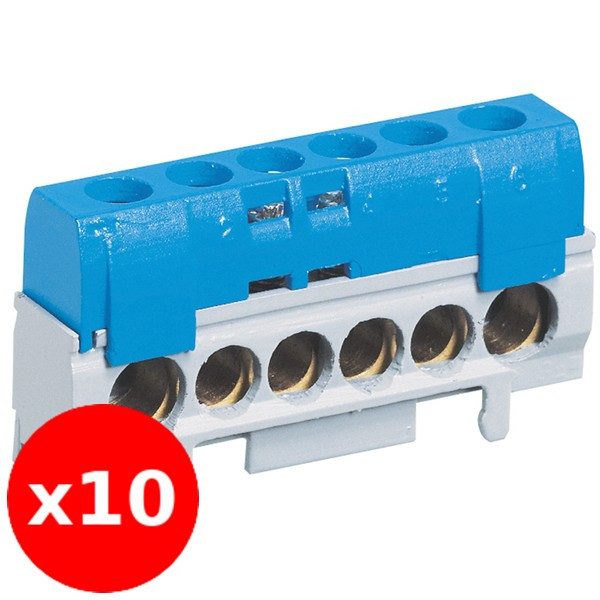 Legrand - LOT de 10 Borniers isolé Neutre - Réf. : 004815x10