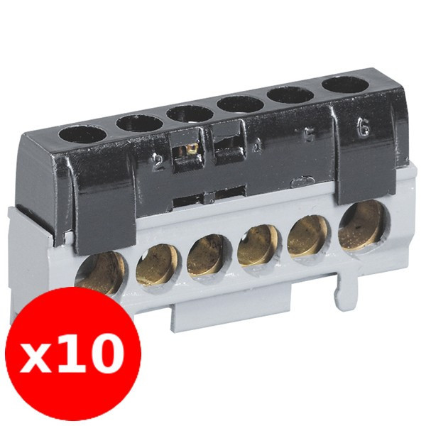 Legrand - LOT de 10 Borniers isolé Phase - Réf. : 004816x10