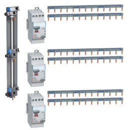 LEGRAND - LOT de 2ID 40A type AC + 1ID 40 Type A + Peignes Vertical 3R et 6 Horizontaux - Réf. : 405001+411617+411611x2+404926x6