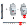 LEGRAND - LOT de 2ID 40A type AC + 1ID 40 Type A + Peignes Vertical 3R et 6 Horizontaux - Réf. : 405001+411617+411611x2+404926x6