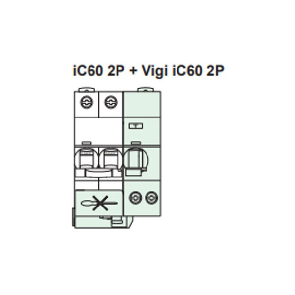 Schneider - Acti9 - iC60 - Bloc diff Vigi - 2P - 25A - 30mA - type AC - 230V - Réf : A9Q11225