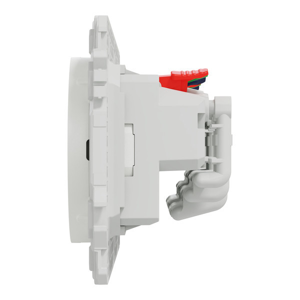 Schneider - Odace 2025 - Triple PC 2P+T affleurante - Précâblée - Blanc craie - Réf : S920072