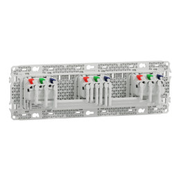 Schneider - Odace 2025 - Triple PC 2P+T affleurante - Précâblée - Blanc craie - Réf : S920072